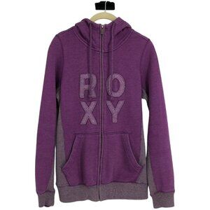 Roxy magenta purple zippered hoodie size S